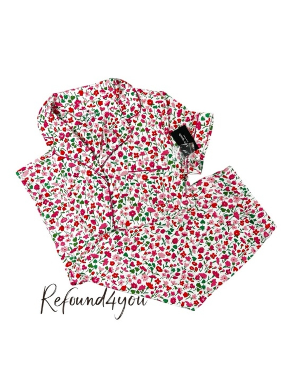 kate spade - ‘Floral pink/red’ Pajama Set. SZ: Large. NWT. Last one!